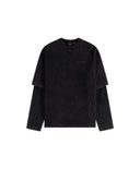 DAILY PAPER LAYERED LONGSLEEVE TEE - BLACK