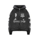 DUKE + DEXTER RODEO TEAM ZIP HOODIE - VINTAGE BLACK