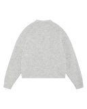 SUMMIT CHUNKY KNIT POLO - MARL GREY