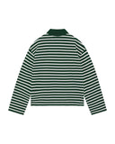 SUMMIT PIQUE LONG SLEEVE POLO - FOREST/WHITE