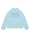 SUMMIT WATERCOLOUR PRINT LONG SLEEVE TEE - PALE BLUE