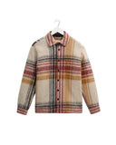 WAX LONDON NOLAN OVERSHIRT - NATURAL MULTI