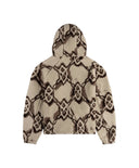 DAILY PAPER BURNED SHIELD SHERPA JACKET - OFF WHITE