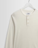 WAX LONDON CALEB HENLEY LS TEE - ECRU