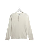 WAX LONDON CALEB HENLEY LS TEE - ECRU