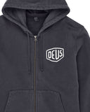 DEUS EX MACHINA SHIELD ZIP HOODIE - BLACK (BOX FIT)