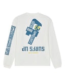 DEUS EX MACHINA Swell Maps Ls Tee - Vintage White (Oversized Fit)