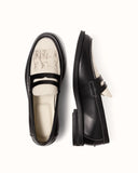 Duke + Dexter Wilde Dobermann Penny Loafer - Black + White