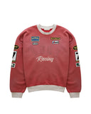 Duke + Dexter DR4 Racing Patch Sweatshirt - Red + Oat Marl