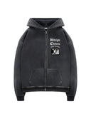 Duke + Dexter MC Zip Hoodie - Washed Black