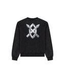 Daily Paper Textured Metallic Shield Sweater - Washed Black