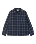 GRAMICCI ZIP-UP INSULATED FLANNEL SHIRT - NAVY SHADOW PLAID