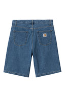 CARHARTT WIP LANDON SHORT - BLUE HEAVY STONE WASH