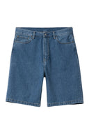 CARHARTT WIP LANDON SHORT - BLUE HEAVY STONE WASH