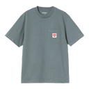 Ladies Carhartt WIP W' POCKET HEART TEE - COZY BLUE
