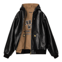 Carhartt WIP 50TH ANNIVERSARY OG ACTIVE LEATHER JACKET - BLACK / HAMILTON BROWN