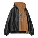 Carhartt WIP 50TH ANNIVERSARY OG ACTIVE LEATHER JACKET - BLACK / HAMILTON BROWN
