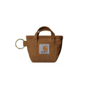 CARHARTT WIP MINI TOTE BAG KEYCHAIN - HAMILTON BROWN
