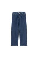 Ladies Carhartt WIP W' LAVINE PANT - BLUE HEAVY STONE WASH