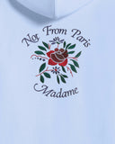 DRÔLE DE MONSIEUR SLOGAN ROSE HOODIE - LIGHT BLUE
