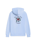 DRÔLE DE MONSIEUR SLOGAN ROSE HOODIE - LIGHT BLUE