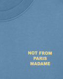 Drole De Monsieur Le Sweatshirt Slogan - Atlantic Blue