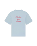 Drole De Monsieur Le Slogan Calligraphy Tee - Light Blue