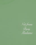 Drôle De Monsieur Le Slogan Calligraphy Tee - Light Green