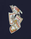 Drole De Monsieur Rum Labels Tee - Navy