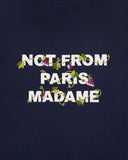 Drôle De Monsieur Vine Embroidered Slogan Hoodie - Navy