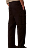 Calvin Klein Straight Cotton Twill Cargo Pants - Black