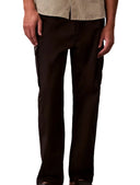 Calvin Klein Straight Cotton Twill Cargo Pants - Black