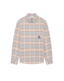 Drôle De Monsieur Boxy Flanel Checked Shirt  - ORANGE