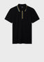 PS PAUL SMITH HALF ZIP POLO  - BLACK
