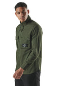 MA.STRUM AERIAL FUNNEL NECK OVERSHIRT - OIL SLICK