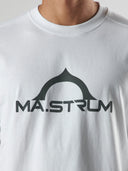 MA.STRUM BORA HALF COMPASS PRINT TEE - OPTIC WHITE