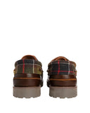 Barbour Re-Engineered Deck Boat Shoes - Brown/Classic Tartan
