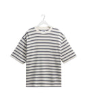 WAX LONDON MILTON WAFFLE TEE- ECRU / MULTI