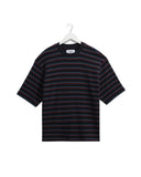WAX LONDON MILTON WAFFLE TEE- NAVY / MULTI