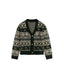 Patterned cardigan on a white background