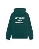 DRÔLE DE MONSIEUR Bold Slogan Hoodie - Dark Green