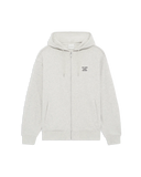 Drôle De Monsieur Slogan Zip Sweatshirt - Grey