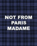 Drôle De Monsieur Check Flannel Jacket With Slogan - Navy