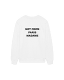 Details of Drile De Monsieur Blod Slogan sweat in White