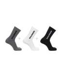 SALOMON EVERYDAY CREW SOCKS 3 PACK -  MULTI GREY