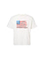DUKE + DEXTER AMERICAN FLAG T-SHIRT - VINTAGE WHITE 