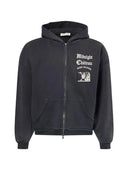 Duke + Dexter MC Zip Hoodie - Washed Black