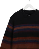 WAX LONDON WILDE CREW THICK KNIT -BLACK / DARK MULTI