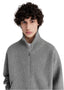 AXEL ARIGATO CORE ZIP-UP SWEATER - GREY MELANGE