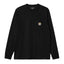 Carhartt WIP L/S POCKET TEE- BLACK